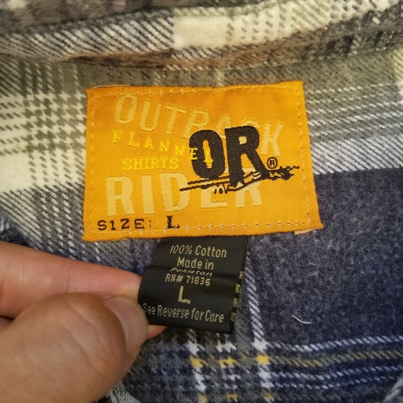 Men's Outback Rider Gray Flannel Size Large - Picture 5 of 10